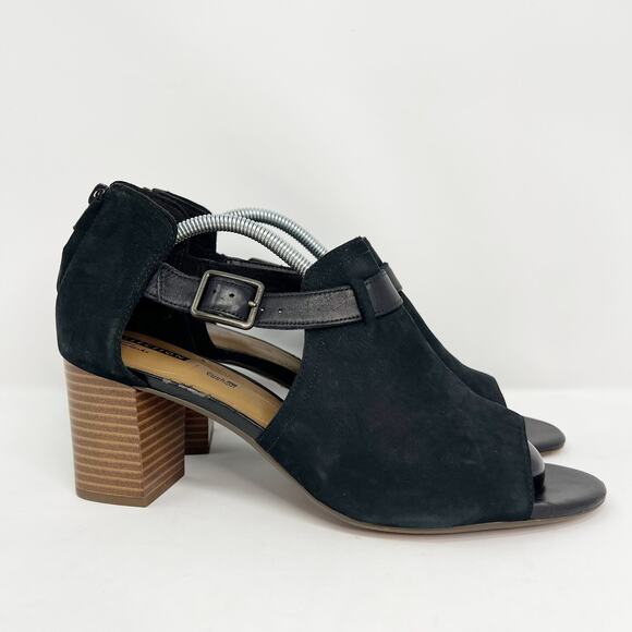 Clarks Deva Valeria Peep Toe Block Heel Ankle Booties - Picture 1 of 9